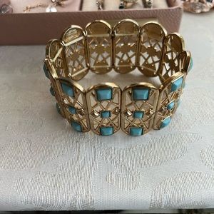 Gold and Turquoise Cuff Bracelet